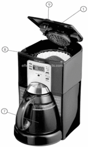 Page A Diagram and Parts List for FTXSS43GTF-1NP  Mr Coffee Coffee Maker